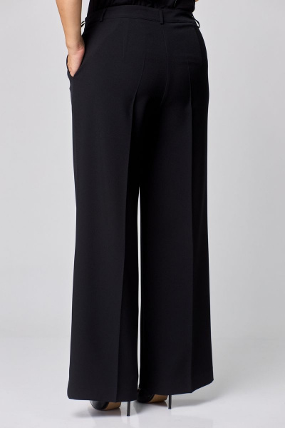 Костюм 2-ка жакет и брюки из хлопка в стиле деловой классики БелЭльСтиль 205-2_80_22+601-2_88_22 молочно-черный - фото 10