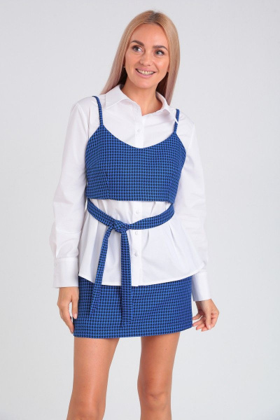 Комплект из топа, юбки и блузки из ткани для делового образа Takka Plus 23-208 - фото 4