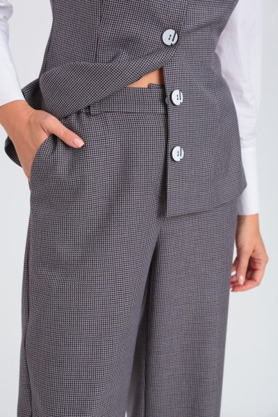 Костюм 2-ка блуза и брюки из ткани для делового образа Takka Plus 23-209 - фото 8