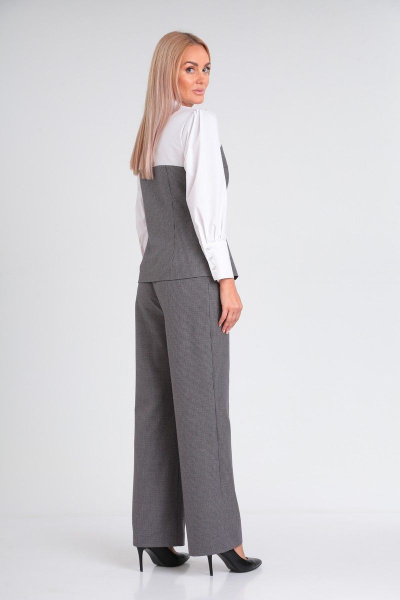Костюм 2-ка блуза и брюки из ткани для делового образа Takka Plus 23-209 - фото 7
