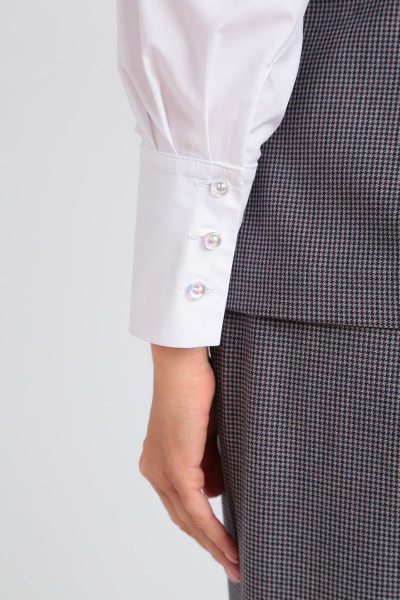 Костюм 2-ка блуза и брюки из ткани для делового образа Takka Plus 23-209 - фото 5