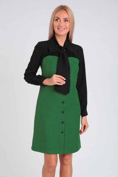 Платье из костюмной ткани с воротником-бант Takka Plus 23-210 - фото 4