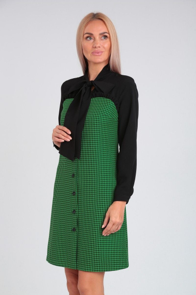 Платье из костюмной ткани с воротником-бант Takka Plus 23-210 - фото 3