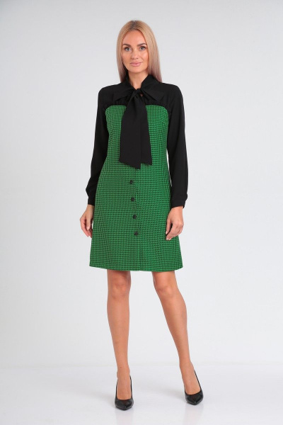 Платье из костюмной ткани с воротником-бант Takka Plus 23-210 - фото 2