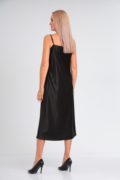 Платье-комбинация из атласа с нагрудными вытачками Takka Plus 23-211 - фото 9