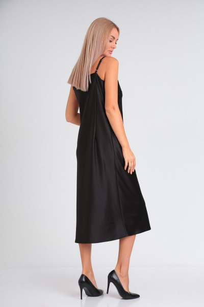 Платье-комбинация из атласа с нагрудными вытачками Takka Plus 23-211 - фото 8