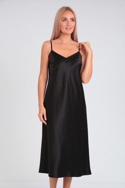 Платье-комбинация из атласа с нагрудными вытачками Takka Plus 23-211 - фото 5