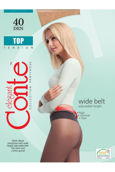 Колготки из трикотажа с низкой талией и плотностью CONTE Top_40_Bronz - фото 1