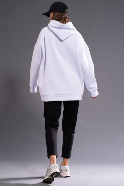 Утепленный трикотажный худи с принтом из хлопка Kivviwear 3102.01 - фото 12