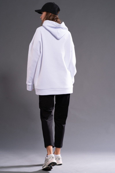 Утепленный трикотажный худи с принтом из хлопка Kivviwear 3102.01 - фото 11