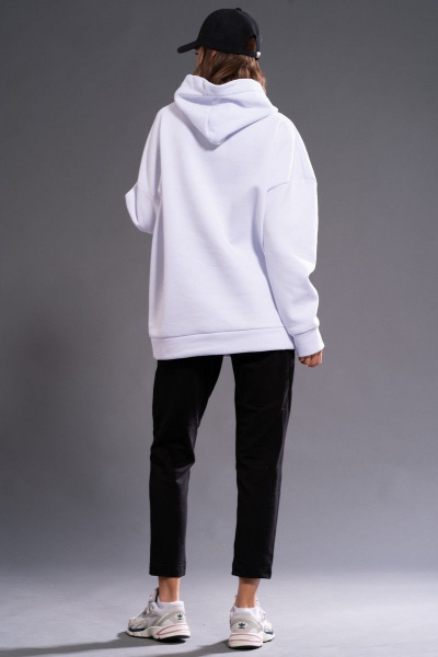 Утепленный трикотажный худи с принтом из хлопка Kivviwear 3102.01 - фото 10