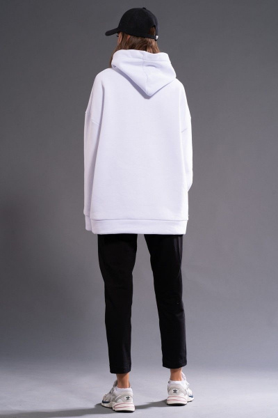 Утепленный трикотажный худи с принтом из хлопка Kivviwear 3102.01 - фото 9