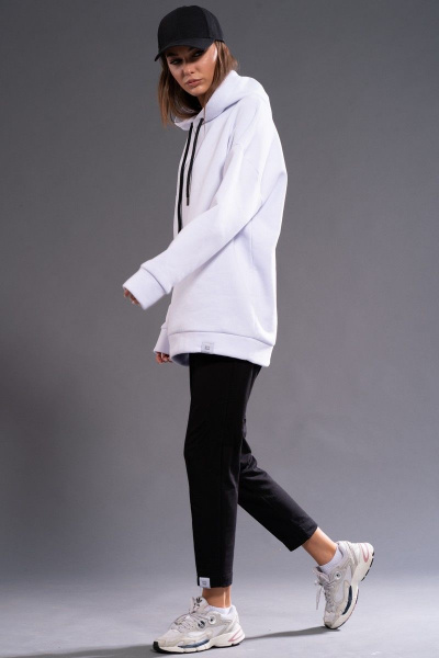 Утепленный трикотажный худи с принтом из хлопка Kivviwear 3102.01 - фото 4