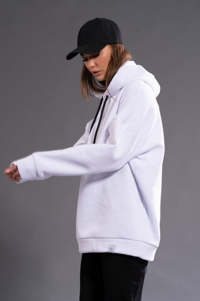 Утепленный трикотажный худи с принтом из хлопка Kivviwear 3102.01 - фото 3