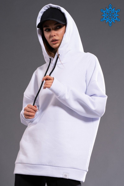 Утепленный трикотажный худи с принтом из хлопка Kivviwear 3102.01 - фото 1