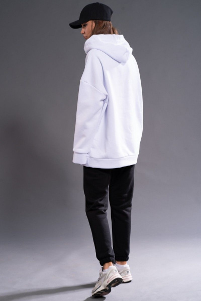 Утепленный хлопковый халат-хауди с принтом для повседневной носки Kivviwear 3102.02 - фото 4