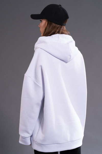 Утепленное худи из флиса с принтом для демисезона Kivviwear 3102.05 - фото 8