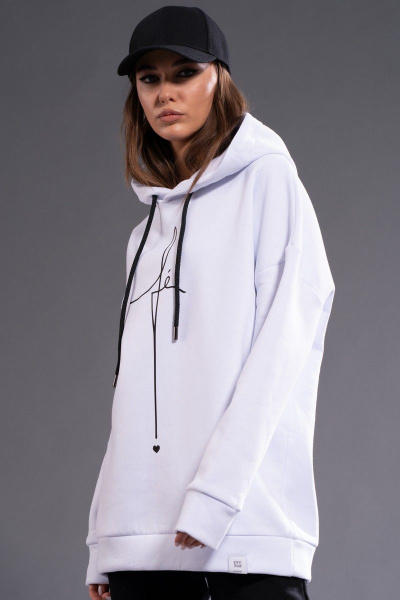 Утепленное худи из флиса с принтом для демисезона Kivviwear 3102.05 - фото 5