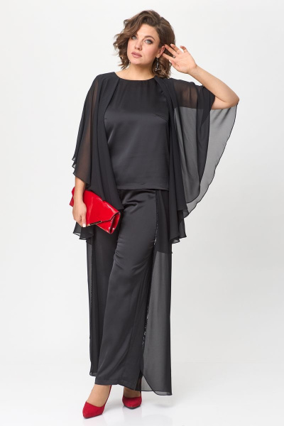 Элегантное платье-миди с складками и разрезом Solomeya Lux 960 - фото 15