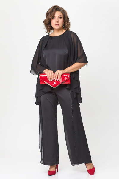 Элегантное платье-миди с складками и разрезом Solomeya Lux 960 - фото 14