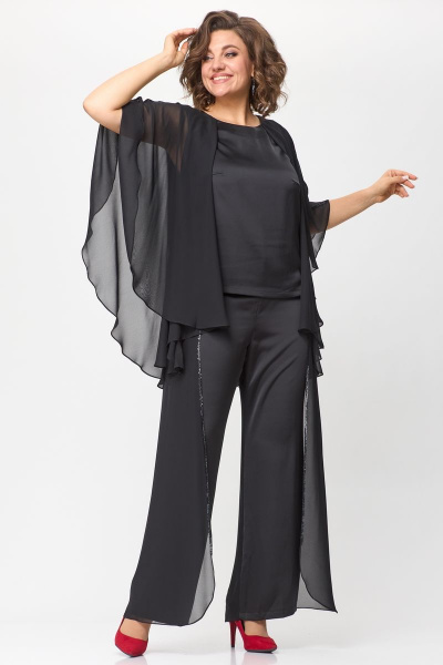 Элегантное платье-миди с складками и разрезом Solomeya Lux 960 - фото 13