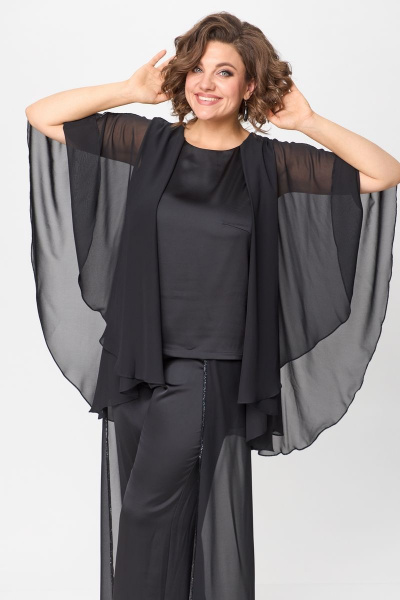 Элегантное платье-миди с складками и разрезом Solomeya Lux 960 - фото 12