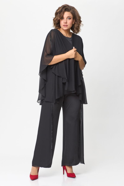 Элегантное платье-миди с складками и разрезом Solomeya Lux 960 - фото 8