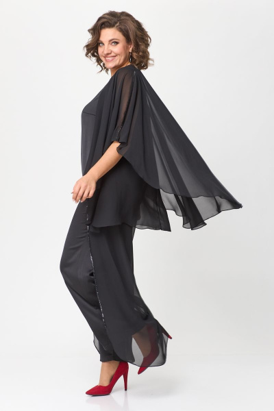 Элегантное платье-миди с складками и разрезом Solomeya Lux 960 - фото 7