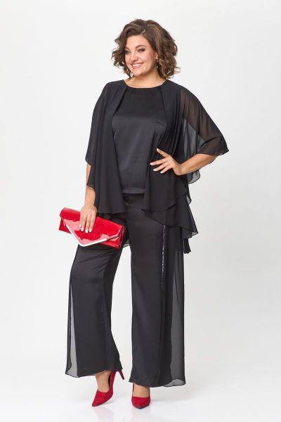 Элегантное платье-миди с складками и разрезом Solomeya Lux 960 - фото 6