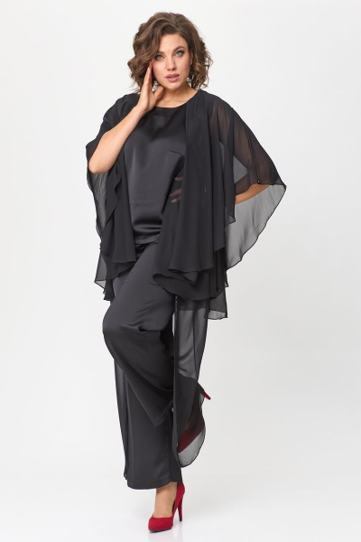 Элегантное платье-миди с складками и разрезом Solomeya Lux 960 - фото 5