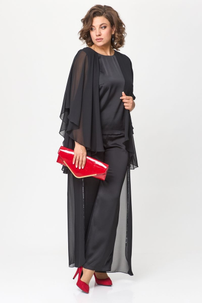 Элегантное платье-миди с складками и разрезом Solomeya Lux 960 - фото 4