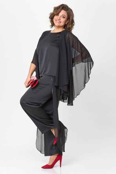 Элегантное платье-миди с складками и разрезом Solomeya Lux 960 - фото 3