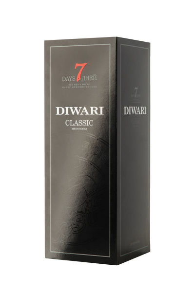 Мужские эластичные носки из хлопка с набором на неделю CONTE DiWaRi_CLASSIC_7 дней_(7 пар)_черный - фото 1