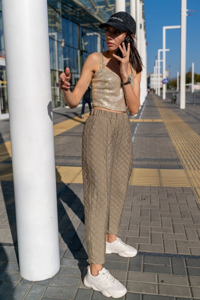 Топ из пайеток на молнии кордовое изделие актуальный стиль Luna 117 золото - фото 8