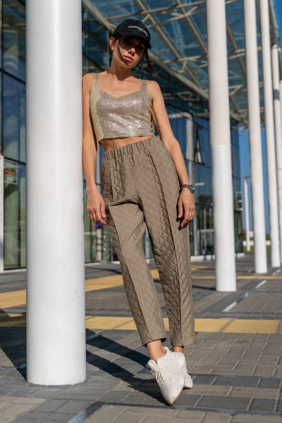 Топ из пайеток на молнии кордовое изделие актуальный стиль Luna 117 золото - фото 7