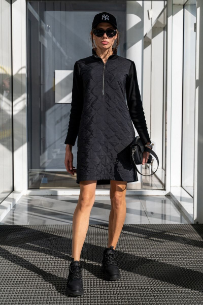 Платье Luna 118 черный - фото 1