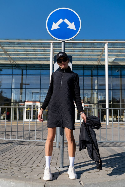 Платье Luna 118 черный - фото 9