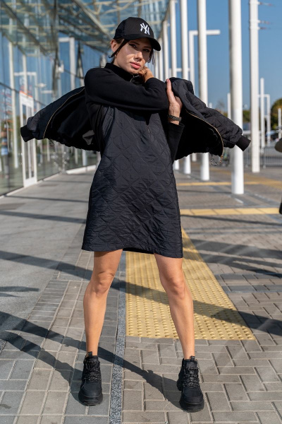 Платье Luna 118 черный - фото 5