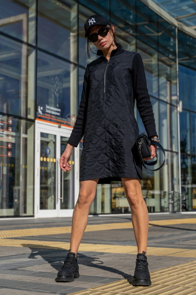 Платье Luna 118 черный - фото 4