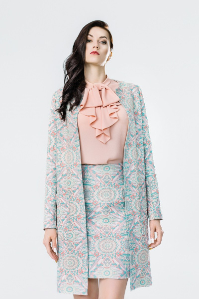 Длинный жакет с большими карманами без застежки S. Veles 5-25А23 - фото 2