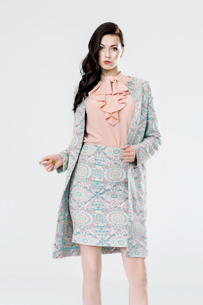 Классическая юбка с вытачками и прямым силуэтом S. Veles 1-34А23 - фото 1