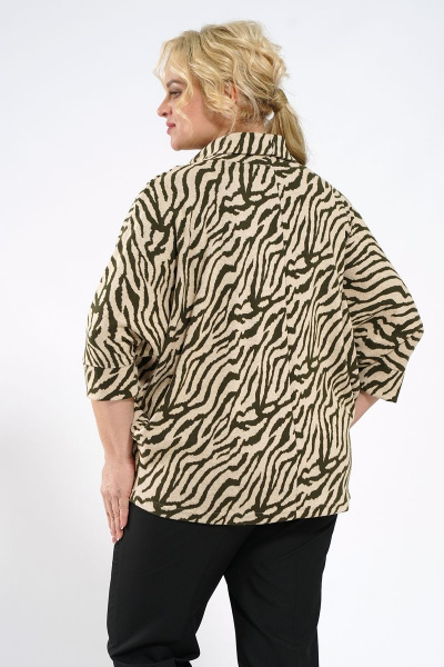 Демисезонный 3/4 рукав джемпера из трикотажа бежевый Медея и К 2231 - фото 6