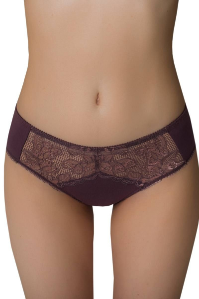 Удобные трусы с кружева и посадкой выше талии ЛЕДИ ГРАНД 221188 крокус - фото 1