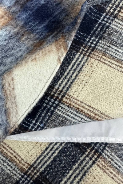 Зимняя мультиколор юбка с текстиля VLADOR 500117-2 синий - фото 6