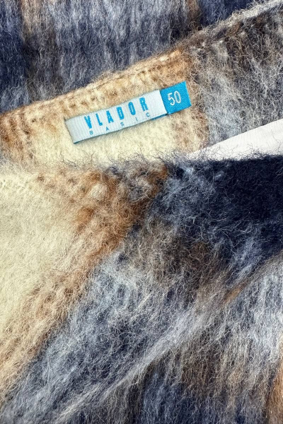 Зимняя мультиколор юбка с текстиля VLADOR 500117-2 синий - фото 5