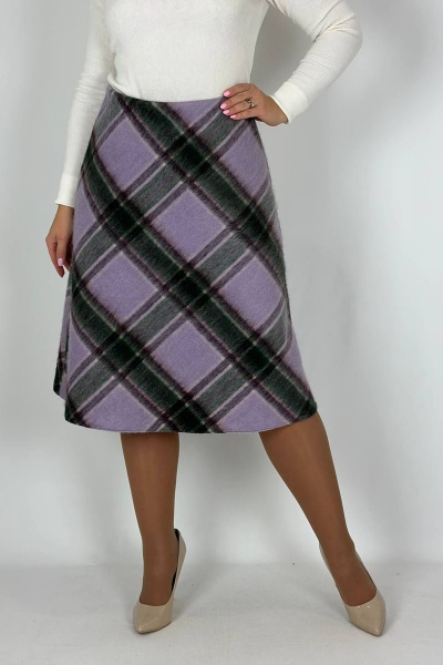 Зимняя фиолетовая юбка в стиле на каждый день VLADOR 500117-2 сиреневый - фото 1