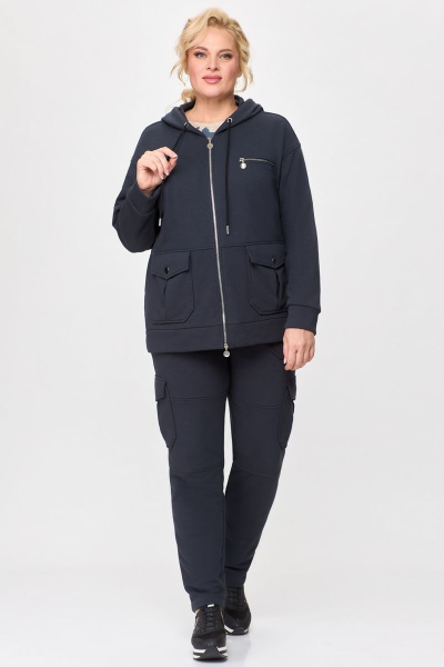 Трехпредметный деловой костюм из хлопка и шерсти Svetlana-Style 1905 графит - фото 1