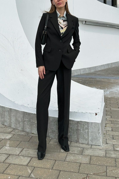 Брюки со стрелками с высокой посадкой из текстиля HELEN BIRCH B004 - фото 5