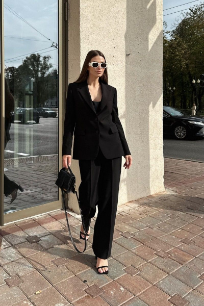 Брюки со стрелками с высокой посадкой из текстиля HELEN BIRCH B004 - фото 6