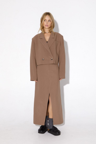 Платье юбка костюм двойка оверсайз укороченный ремень PiRS 5053 - фото 6